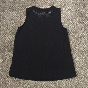 Sequins neck tank